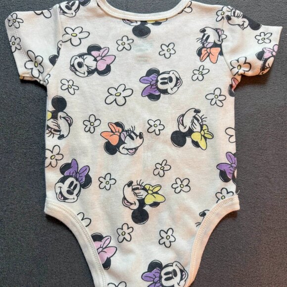 Disney Baby Minnie Mouse Daisy Pluto One Piece Bodysuit Size 6-9 Month - Picture 2 of 4